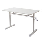 White Height Adjustable Office Desk 100cm