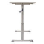 White Height Adjustable Office Desk 100cm