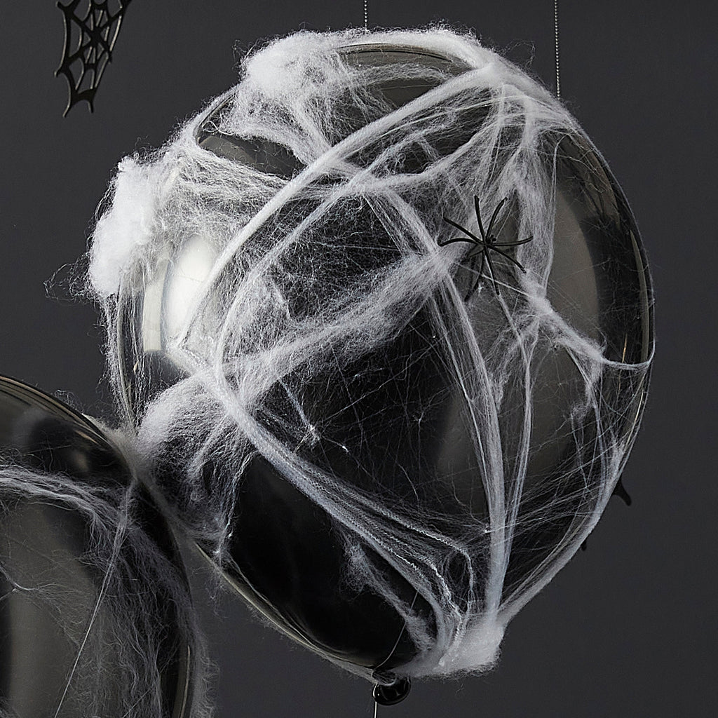 Spiders and Cobwebs Halloween Balloons- 5 Inner Pack