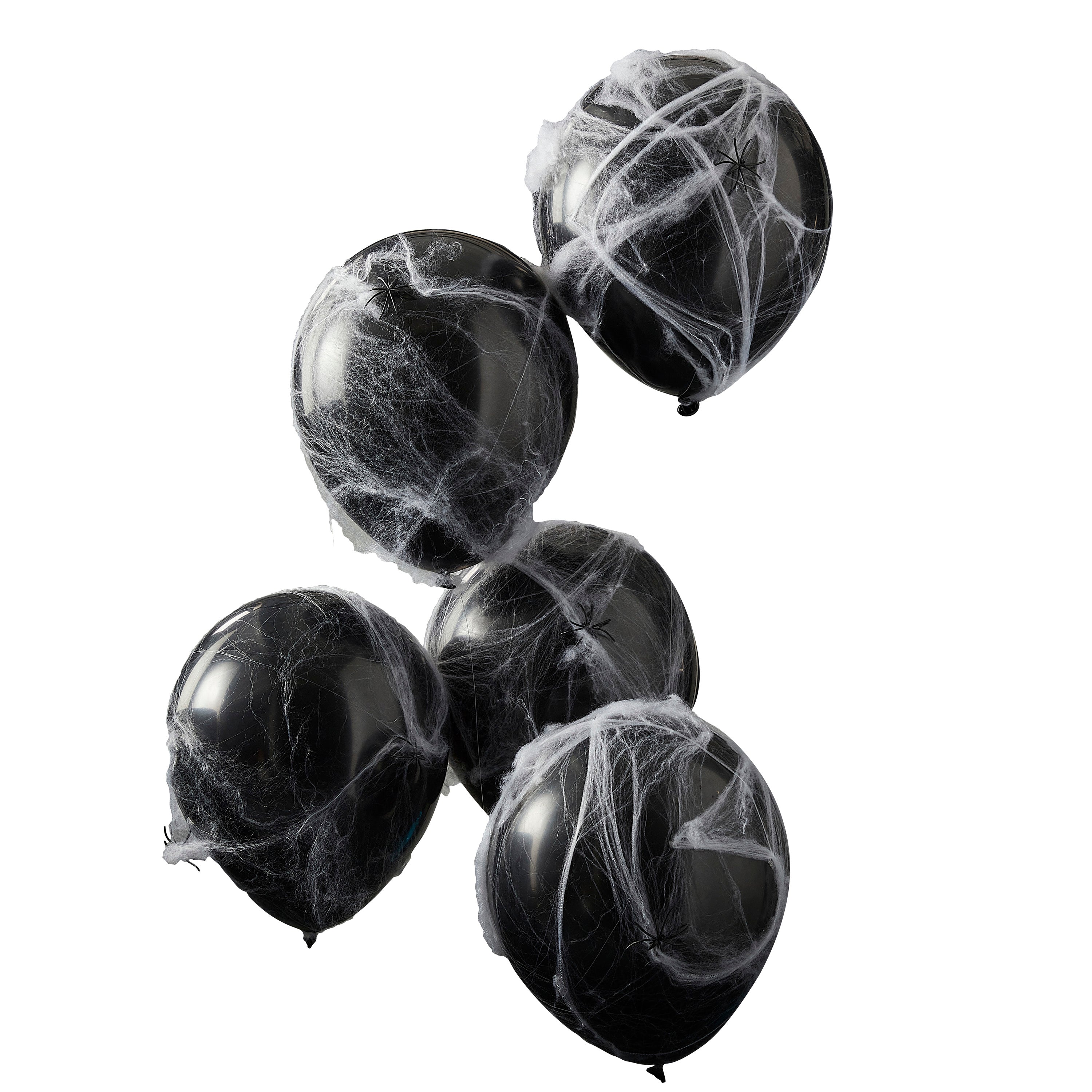 Spiders and Cobwebs Halloween Balloons- 5 Inner Pack