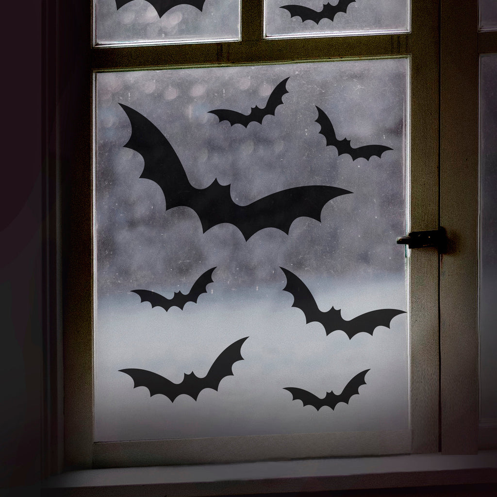 Black Bat Halloween Window Stickers- 5 Inner Pack