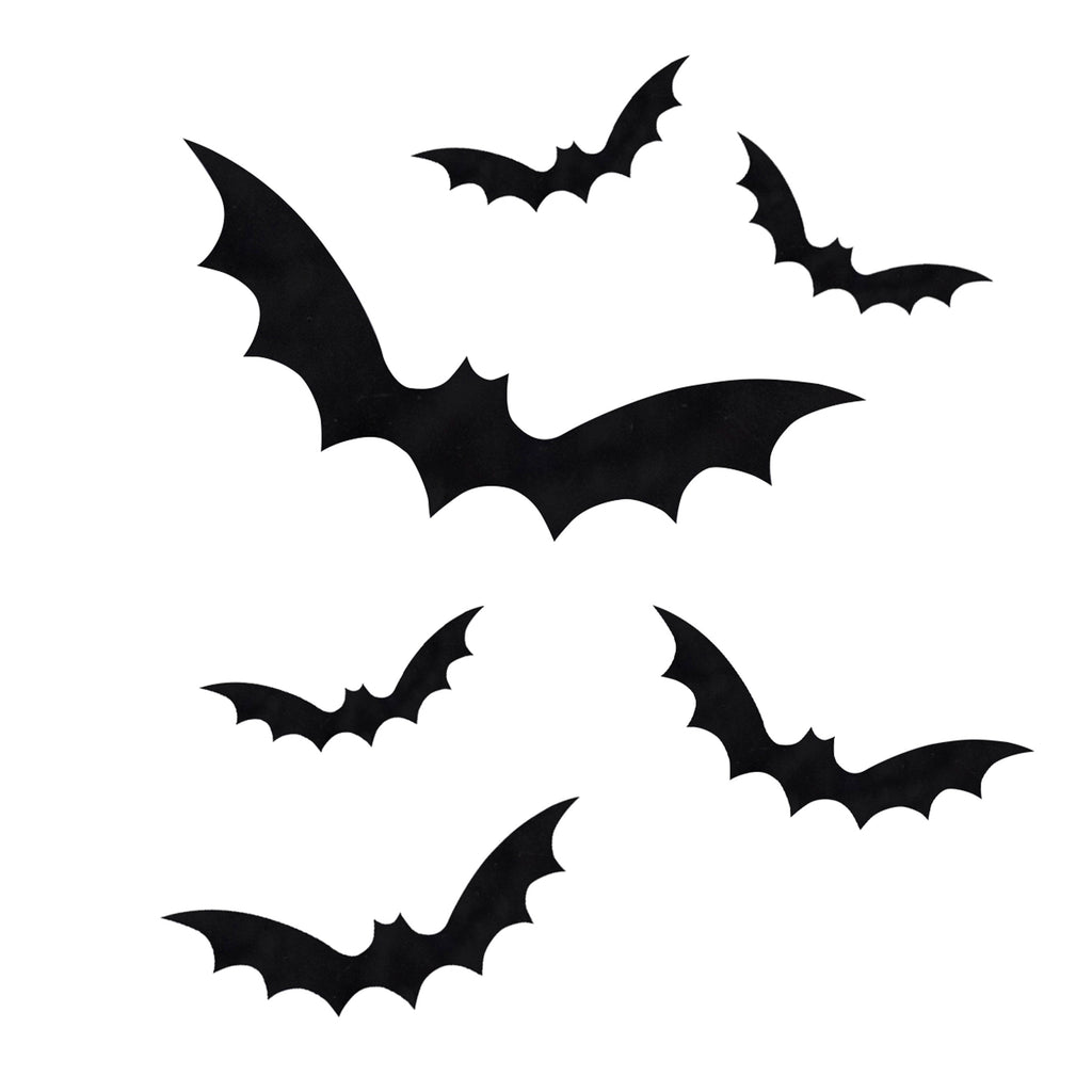 Black Bat Halloween Window Stickers- 5 Inner Pack