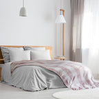 Blush Pink Frisco Recycled Cotton Throw