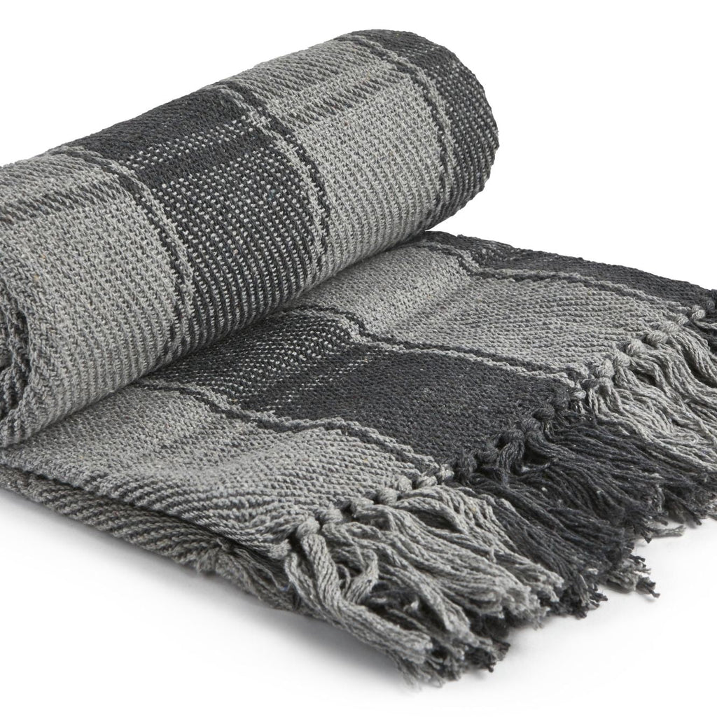 Charcoal Frisco Recycled Cotton Throw