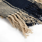 Navy Blue Frisco Recycled Cotton Throw