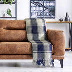Navy Blue Frisco Recycled Cotton Throw