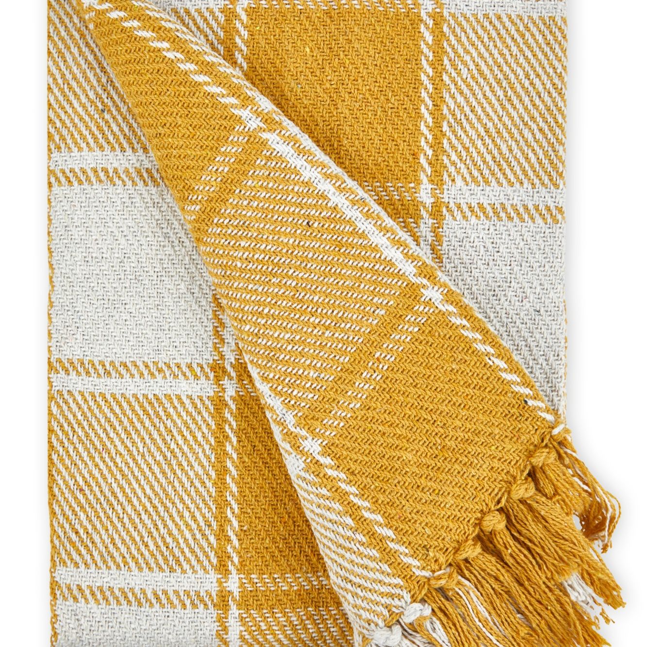Ochre Frisco Recycled Cotton Throw