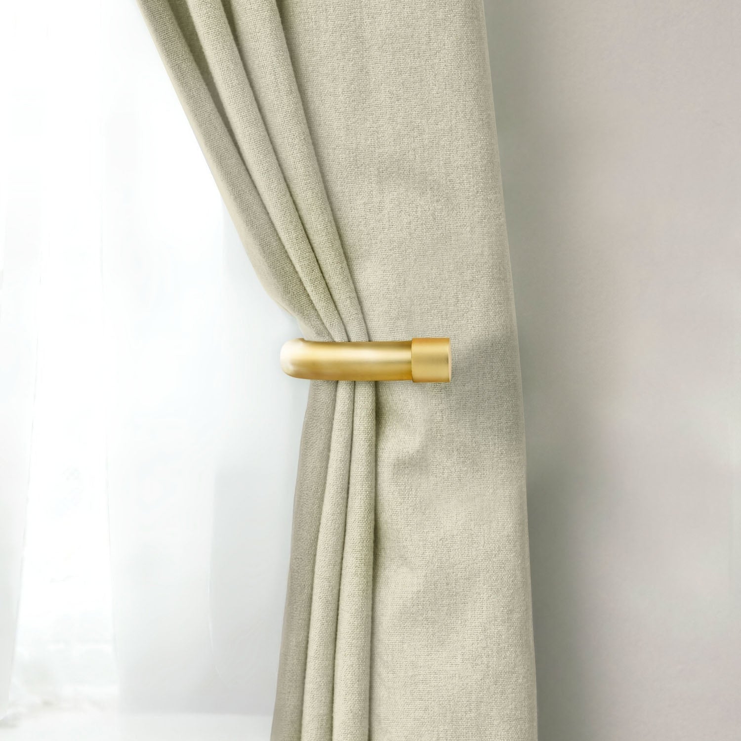 Full Stop Matt Gold Curtain Holdbacks (Pair)