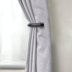 Matt Black Full Stop Curtain Holdbacks (Pair)
