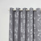 Brushed Silver Full Stop Extendable Curtain Pole