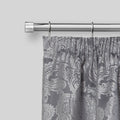 Chrome Full Stop Extendable Curtain Pole with Rings