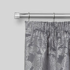 Chrome Full Stop Extendable Curtain Pole with Rings