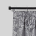 Matt Black Full Stop Extendable Curtain Pole with Rings