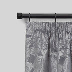 Matt Black Full Stop Extendable Curtain Pole with Rings
