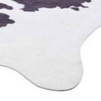 Faux Cow Print White/Black Rug