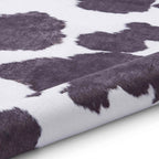 Faux Cow Print White/Black Rug
