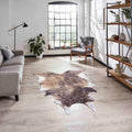 Faux Cow Print Brown Rug