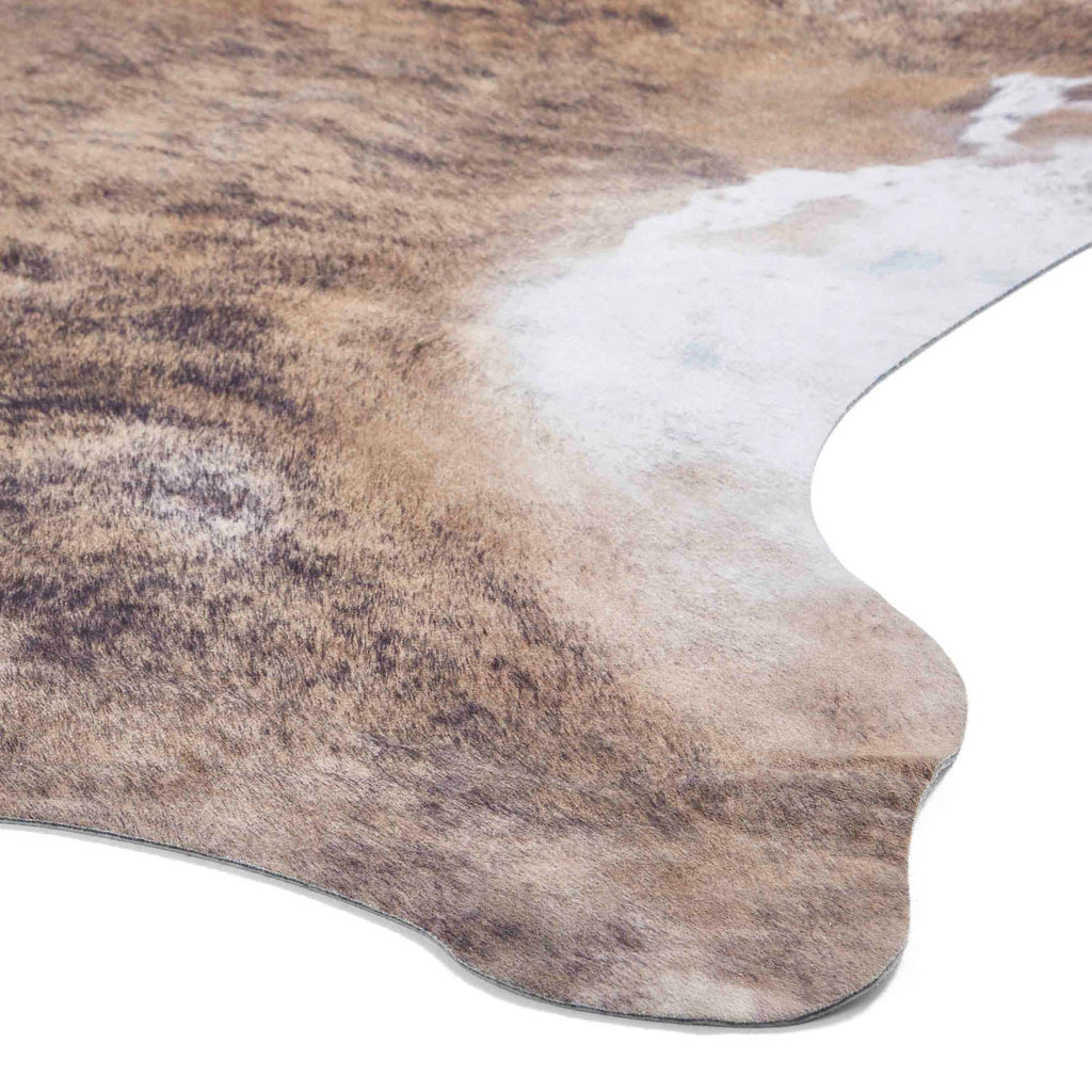 Faux Cow Print Brown Rug