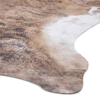 Faux Cow Print Brown Rug