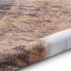 Faux Cow Print Brown Rug