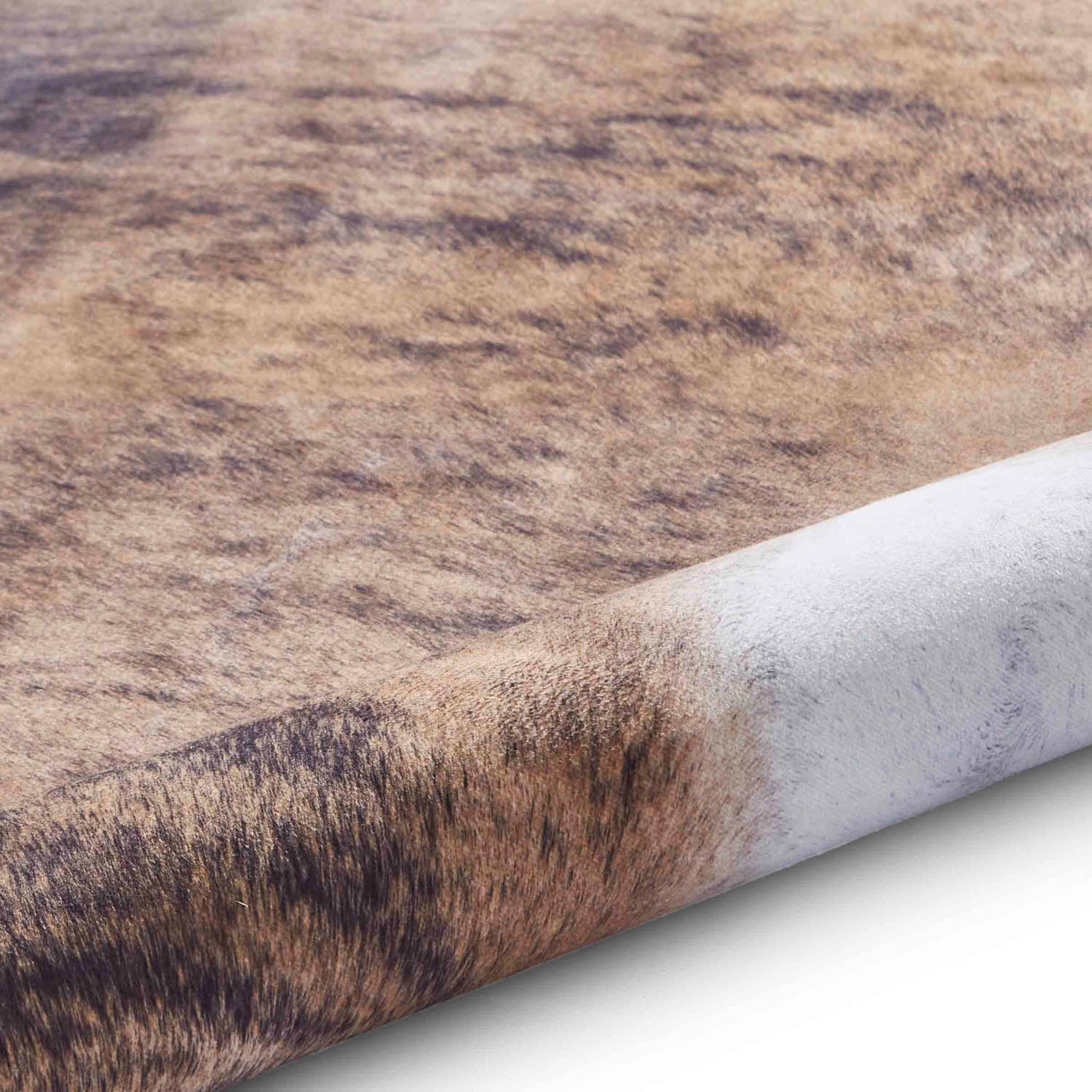 Faux Cow Print Brown Rug