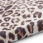 Faux Leopard Print Brown Rug