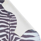 Faux Zebra Print Black/White Rug