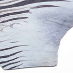 Faux Zebra Print Black/White Rug