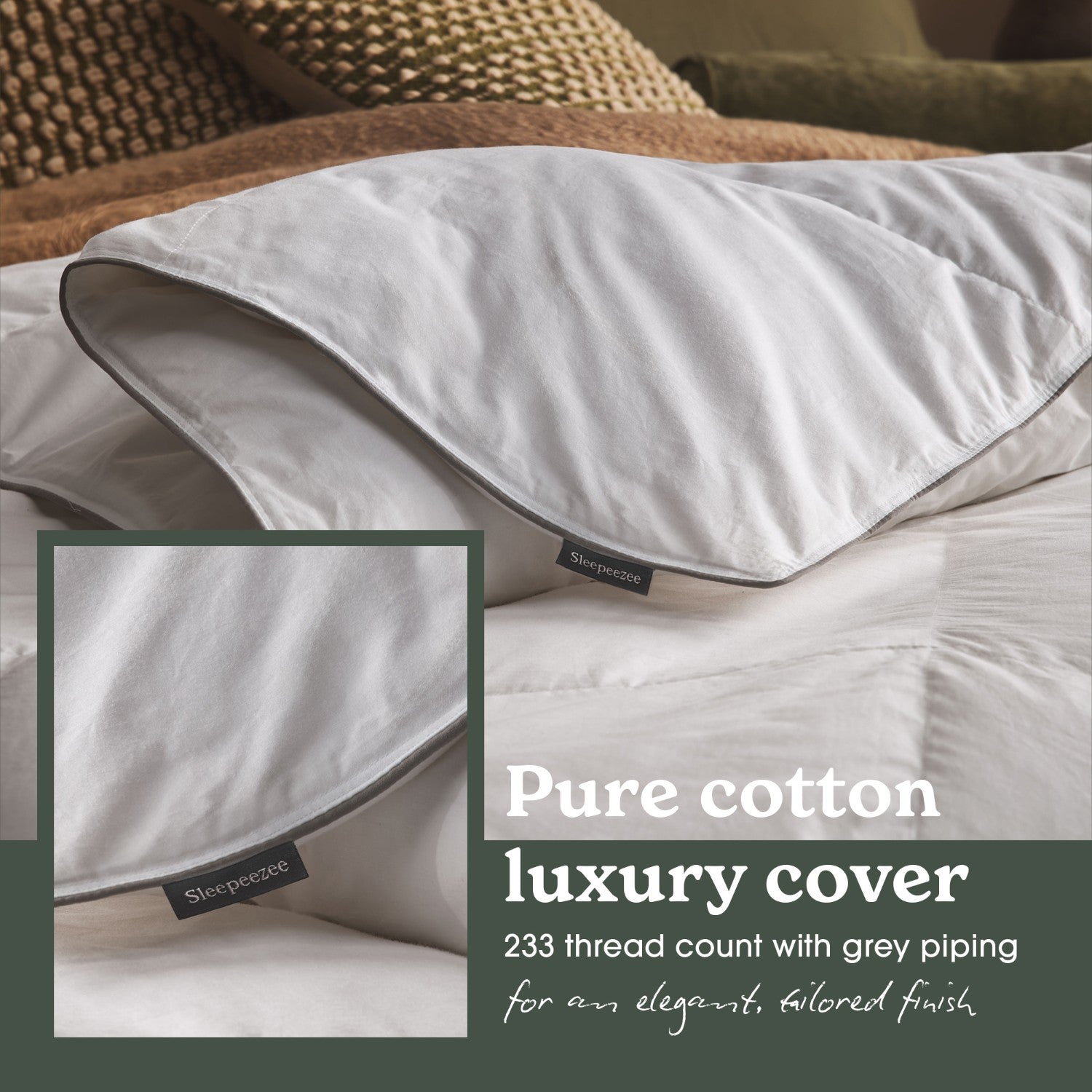 Sleepeezee Natural Comfort Cotton Feather and Down Duvet 10.5 Tog