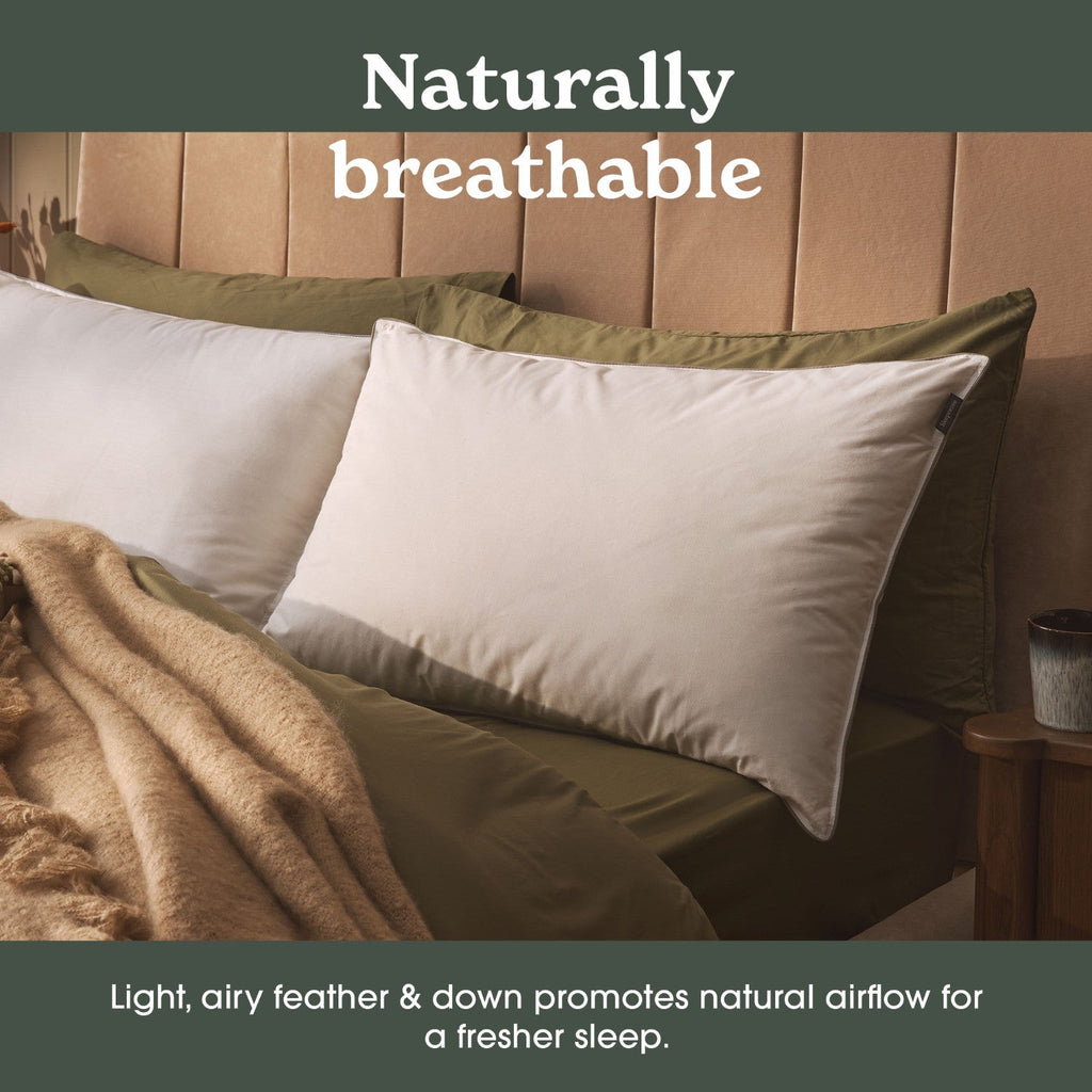 Sleepeezee Natural Comfort Cotton Feather and Down Pillow