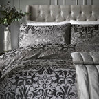 Laurence Llewelyn-Bowen Firenza Slate Velvet Duvet Set