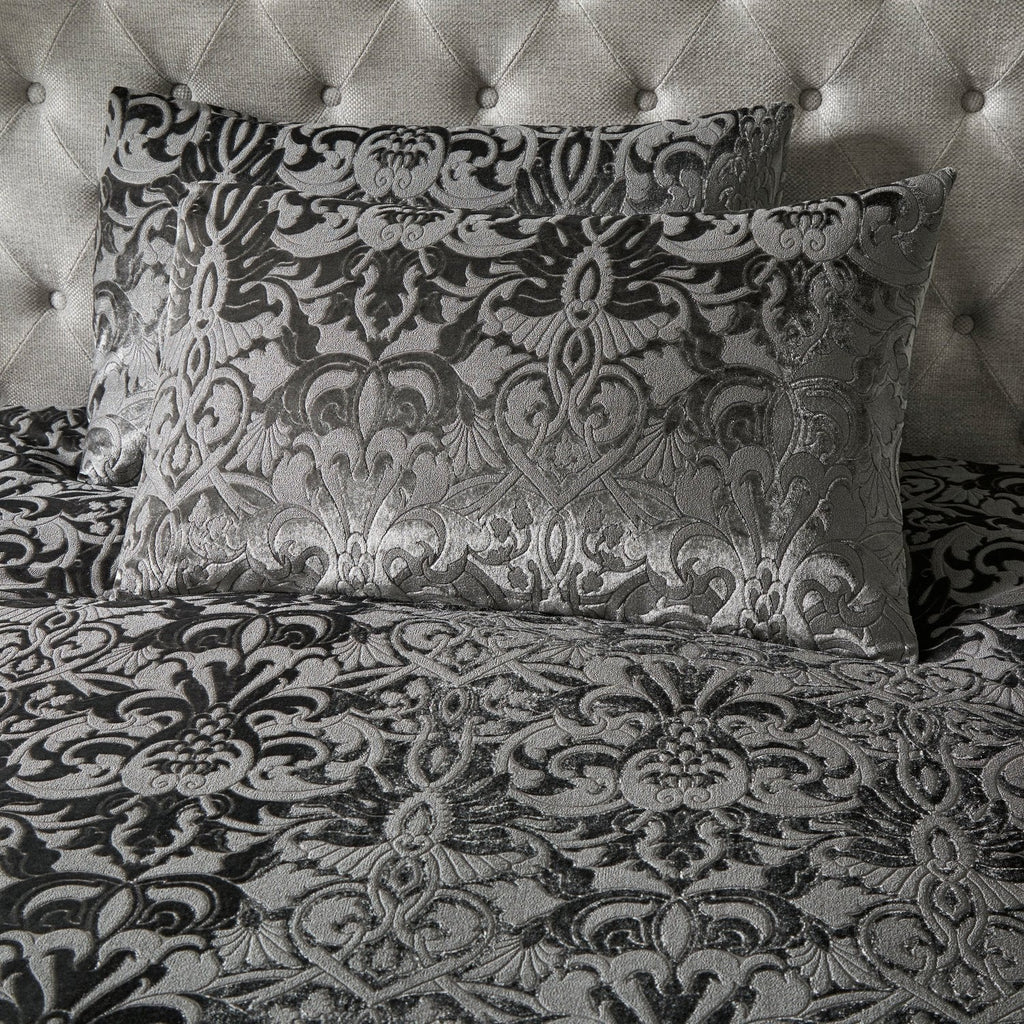 Laurence Llewelyn-Bowen Firenza Slate Velvet Duvet Set