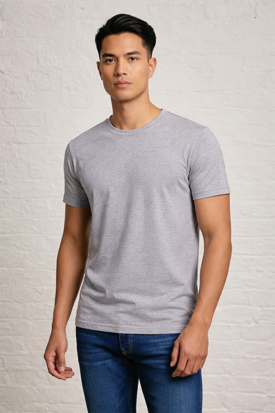 Crew Neck Pocket Roll T-Shirt