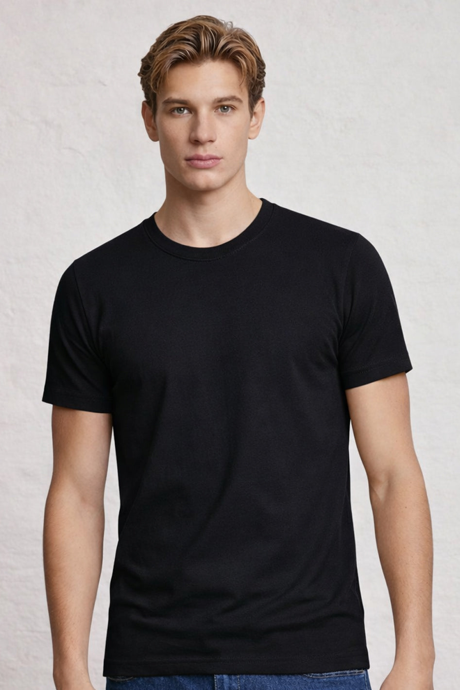 Crew Neck Pocket Roll T-Shirt