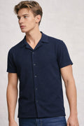 MENS TS NAVY WOVEN SS SHIRT