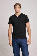 MENS MENS NOTCH NECK TSHIRT