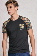 Men's Skull Snake Tiger Graphic T-Shirt