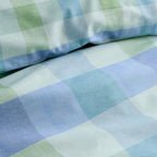Block Check Blue Duvet Set