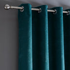 Strata Forest Green Dim Out Eyelet Curtains