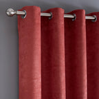 Strata Terracotta Dim Out Eyelet Curtains