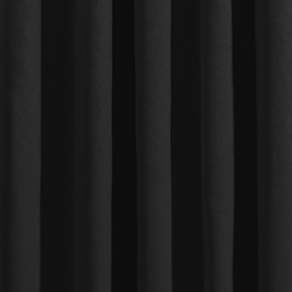 Strata Black Dim Out Single Panel Eyelet Door Curtain