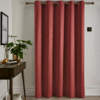 Strata Terracotta Dim Out Single Panel Eyelet Door Curtain