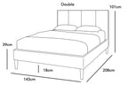 Gailey Grey Plush Velvet Bed