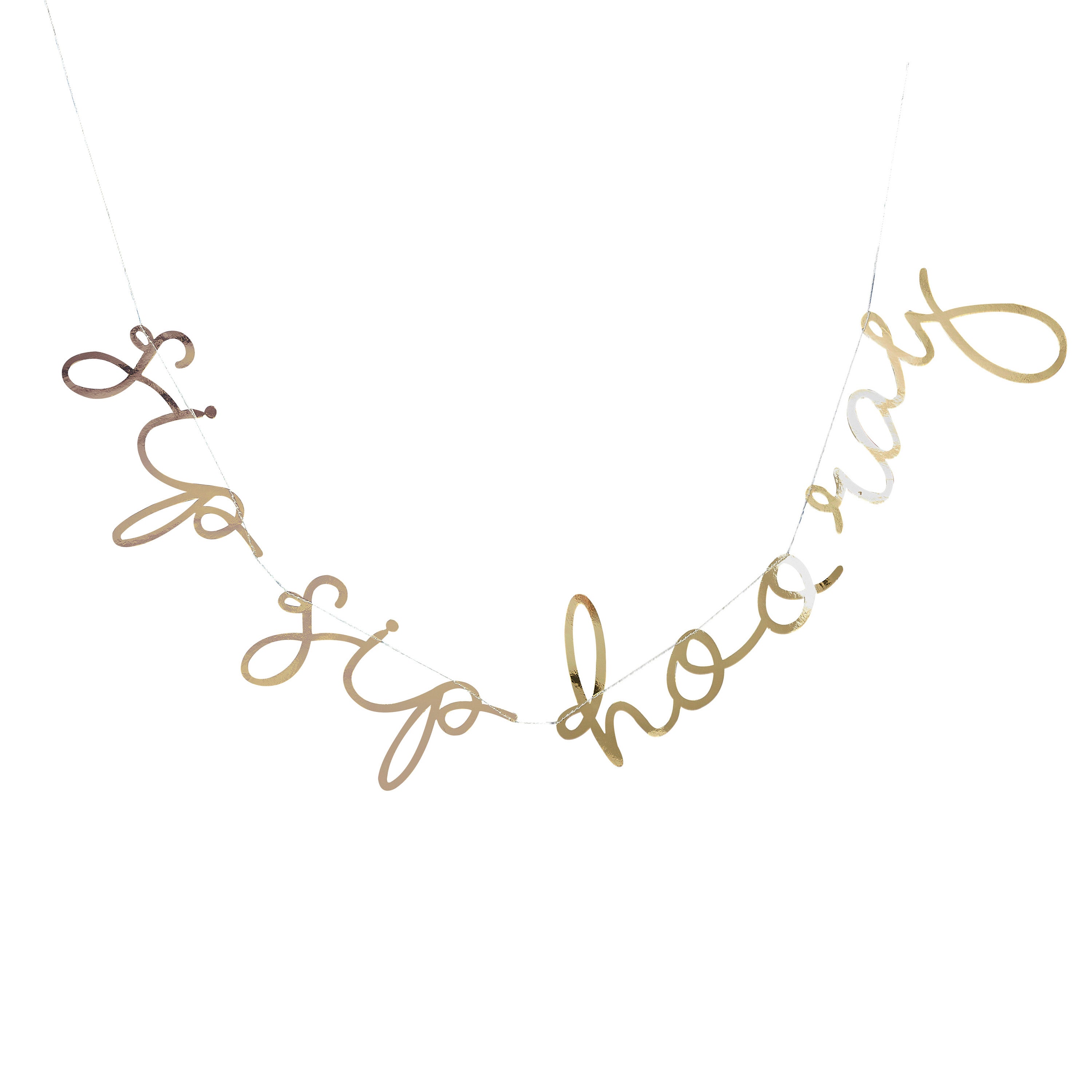 Gold Foiled Sip Sip Hooray Bunting - Gold Christmas- 5 Inner Pack