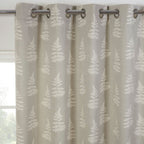Esher Fern Silver Eyelet Curtain