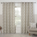 Esher Fern Silver Eyelet Curtain