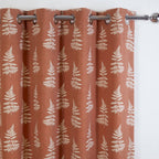Esher Fern Terracotta Eyelet Curtain