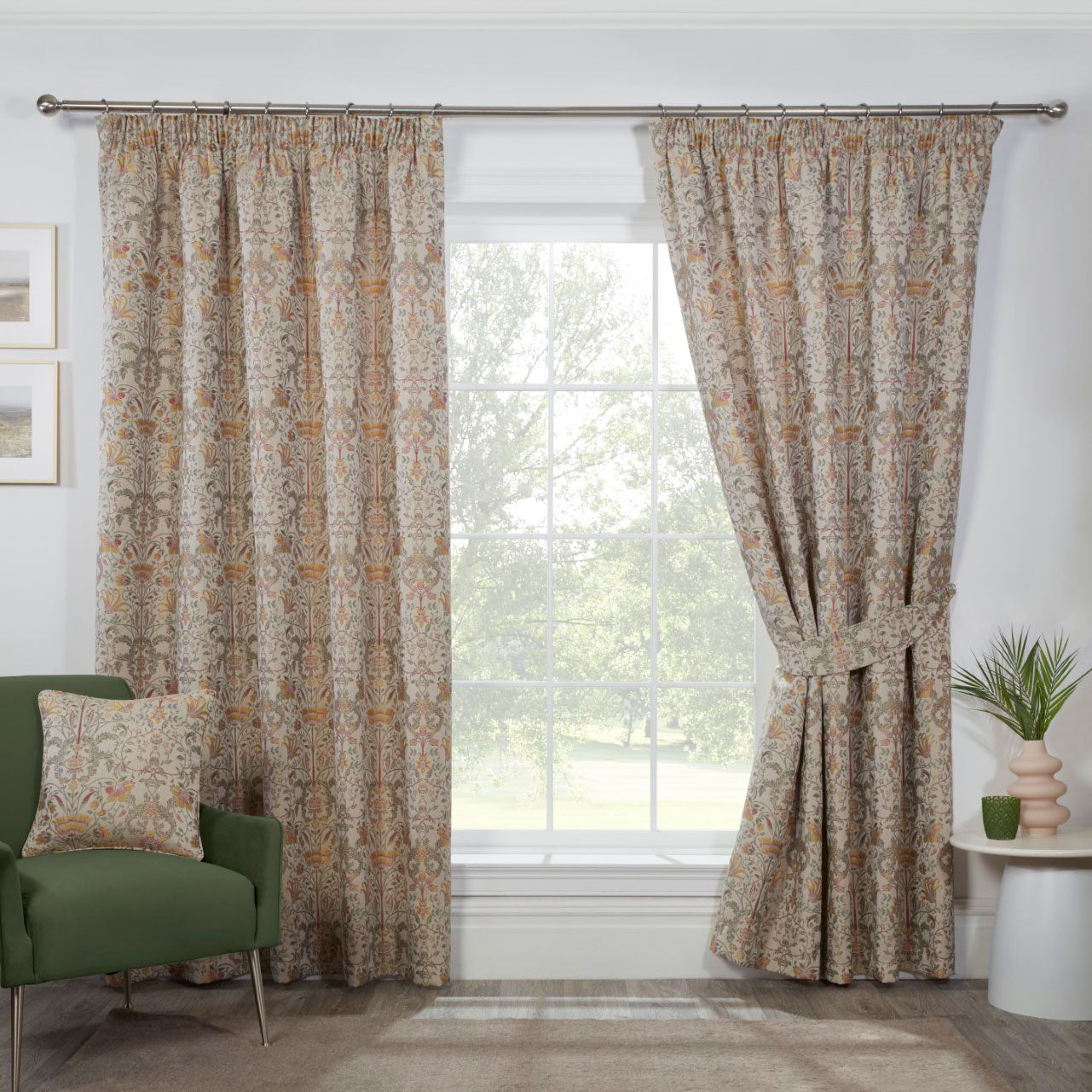 Kyoto Natural Floral Jacquard Cushion Cover (45cm x 45cm)