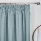 Eclipse Duck Egg Pencil Pleat Blackout Thermal Curtains