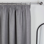Eclipse Pewter Grey Pencil Pleat Blackout Thermal Curtains